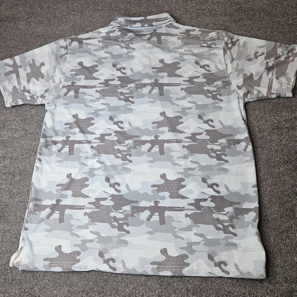 Eagle Six Gear Polo Shirt Mens Size XL Blue Gray Camo Military - Picture 6 of 6